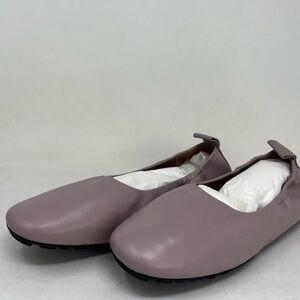 Aquatalia Quortney Leather Ballet Flats Rubber Sole Size 9.5 New